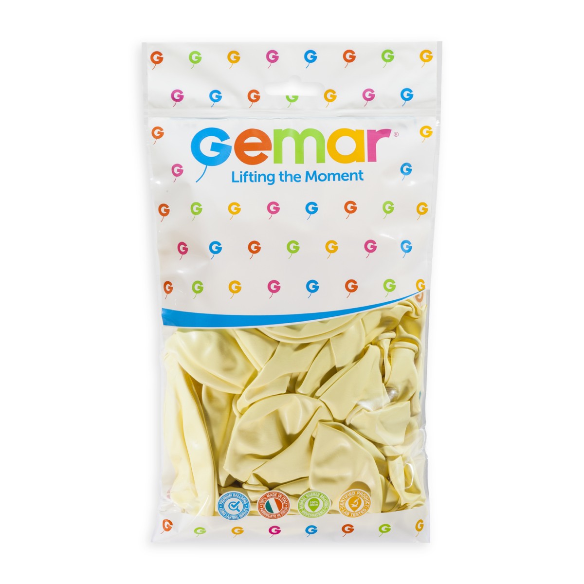 Gemar 19" Ivory #059 G19 25pcs Round Balloon — Italian store pack original 1200px