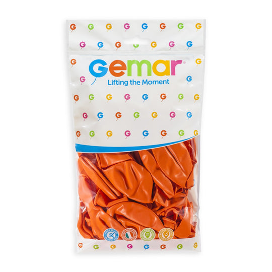 Gemar 19" Orange #004 G19 25pcs Round Balloon — Italian store pack original 1200px