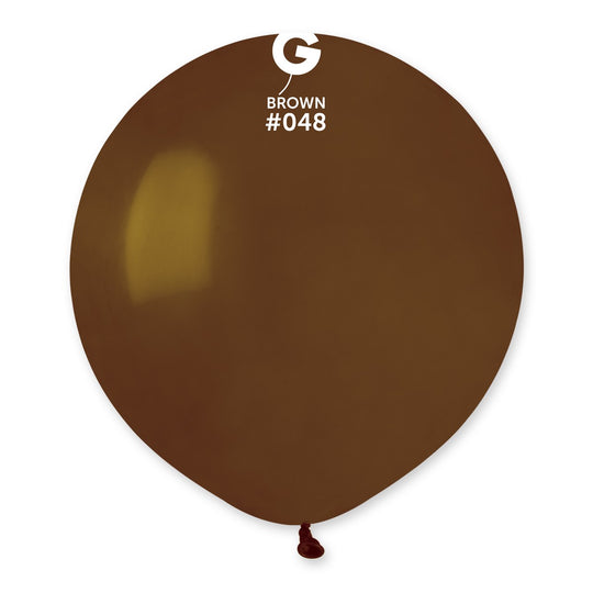 Gemar 19" Brown #048 G19 25pcs Round Balloon — Italian store beauty original 1200px