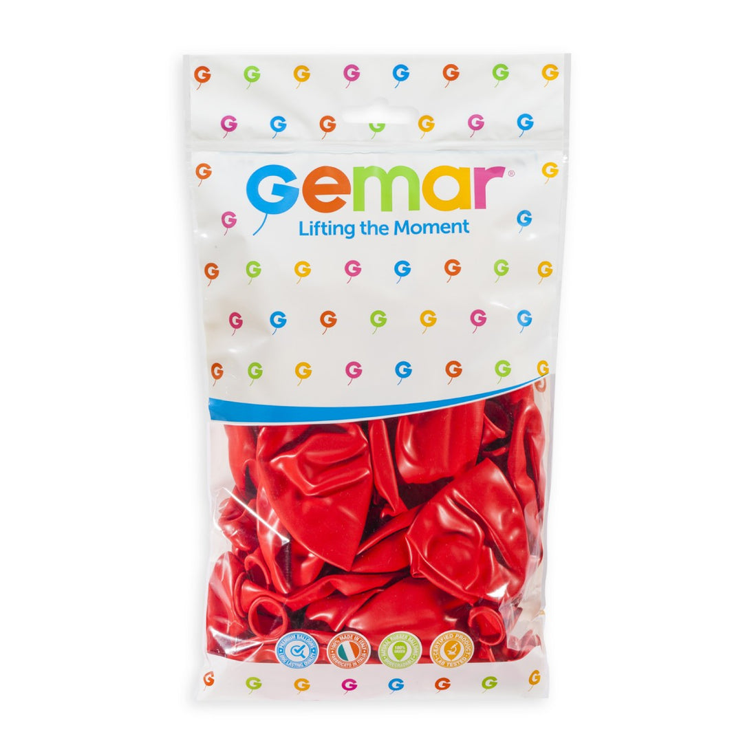 Gemar 19" Red #045 G19 25pcs Round Balloon — Italian store pack original 1200px