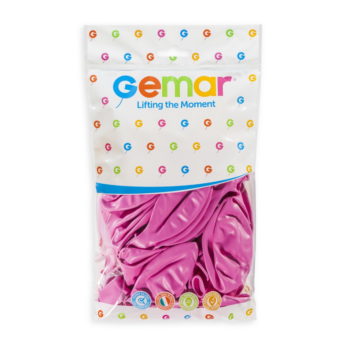 Gemar 19" Rose #006 G19 25pcs Round Balloon — Italian store pack original 1200px
