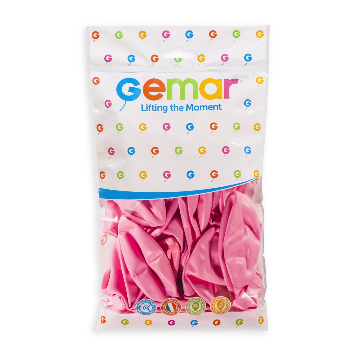 Gemar 19" Pink #057 G19 25pcs Round Balloon — Italian store pack original 1200px