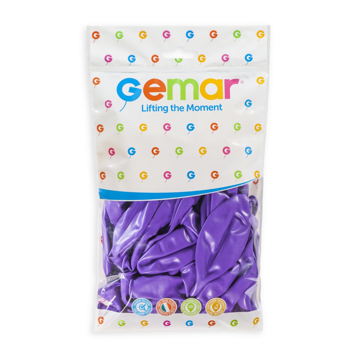 Gemar 19" Lavender #049 G19 25pcs Round Balloon — Italian store pack original 1200px