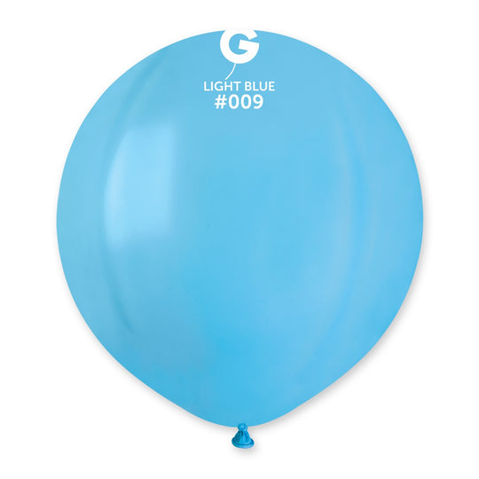 Gemar 19" Light Blue #009 G19 25pcs Round Balloon — Italian store beauty original 1200px