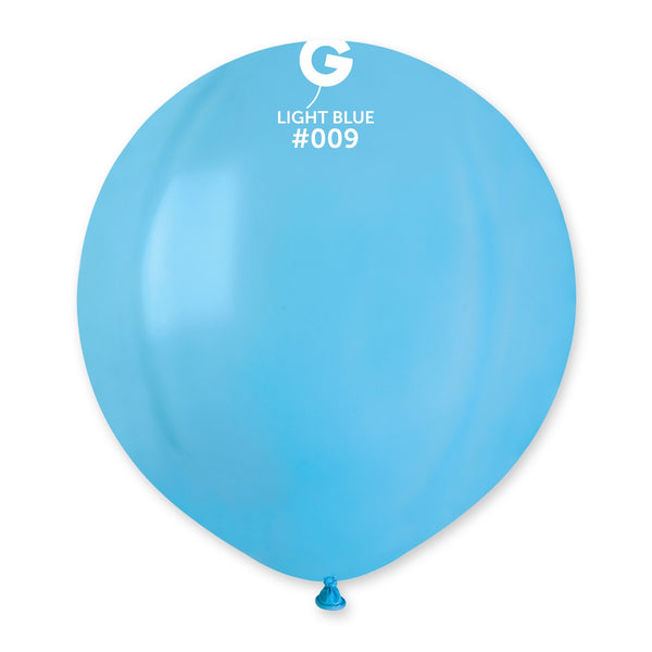 Gemar 19" Light Blue #009 G19 25pcs Round Balloon — Italian store beauty original 1200px
