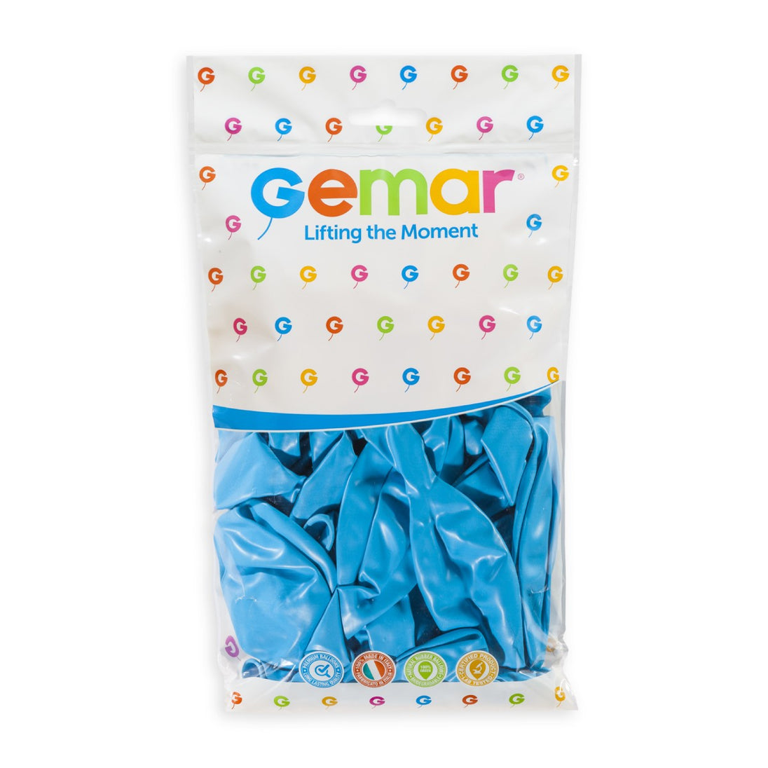 Gemar 19" Light Blue #009 G19 25pcs Round Balloon — Italian store pack original 1200px