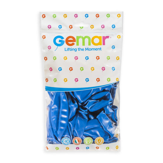 Gemar 19" Blue #010 G19 25pcs Round Balloon — Italian store pack original 1200px