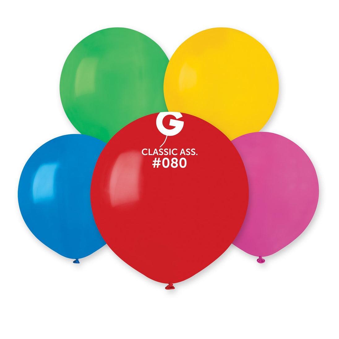 Gemar 19" Assorted #080 G19 25pcs Round Balloon — Italian store beauty original 1200px