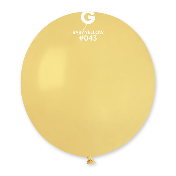 Gemar 19" Baby Yellow #043 G19 25pcs Round Balloon — Italian store beauty original 1200px