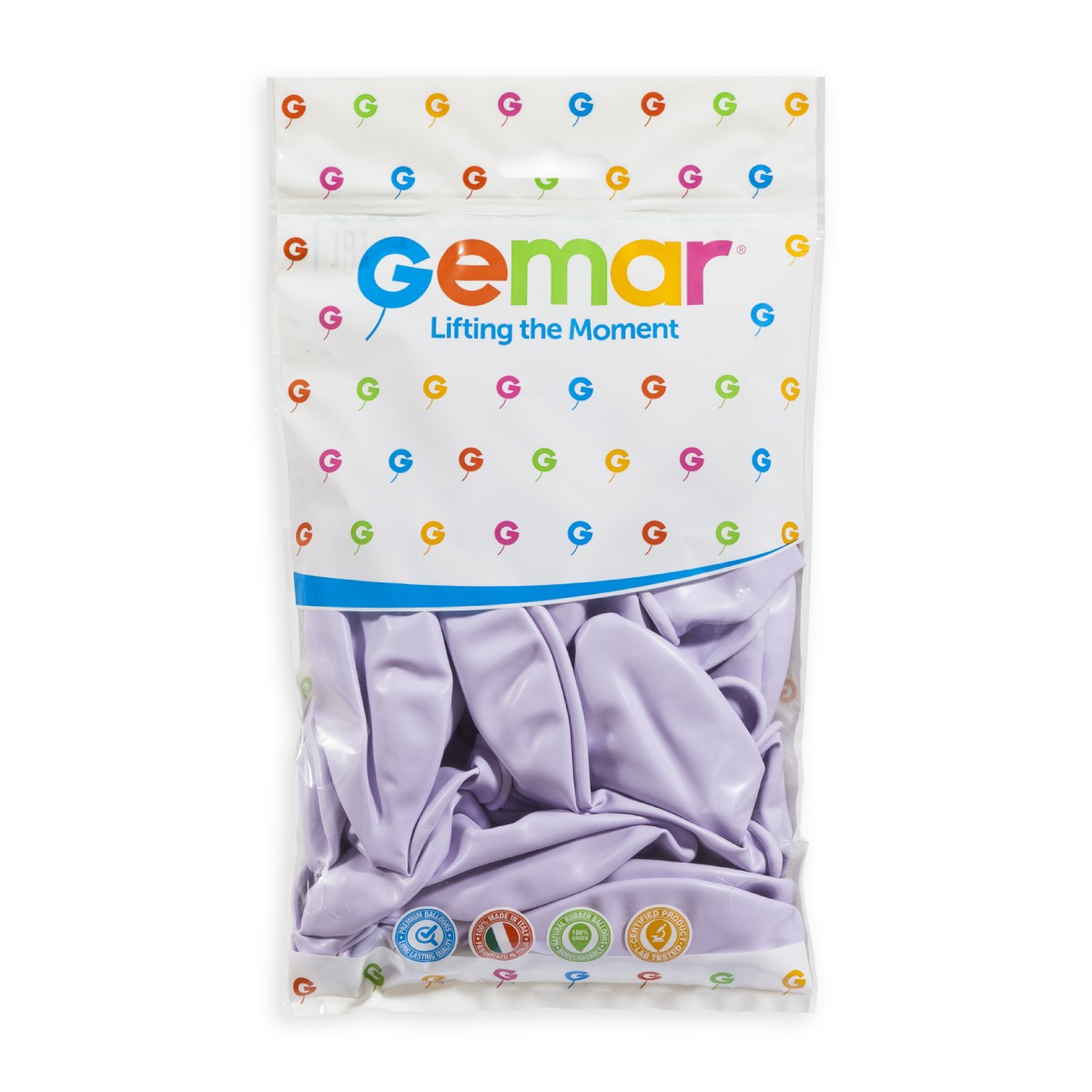 Gemar 19" Lilac #079 G19 25pcs Round Balloon — Italian store pack original 1200px