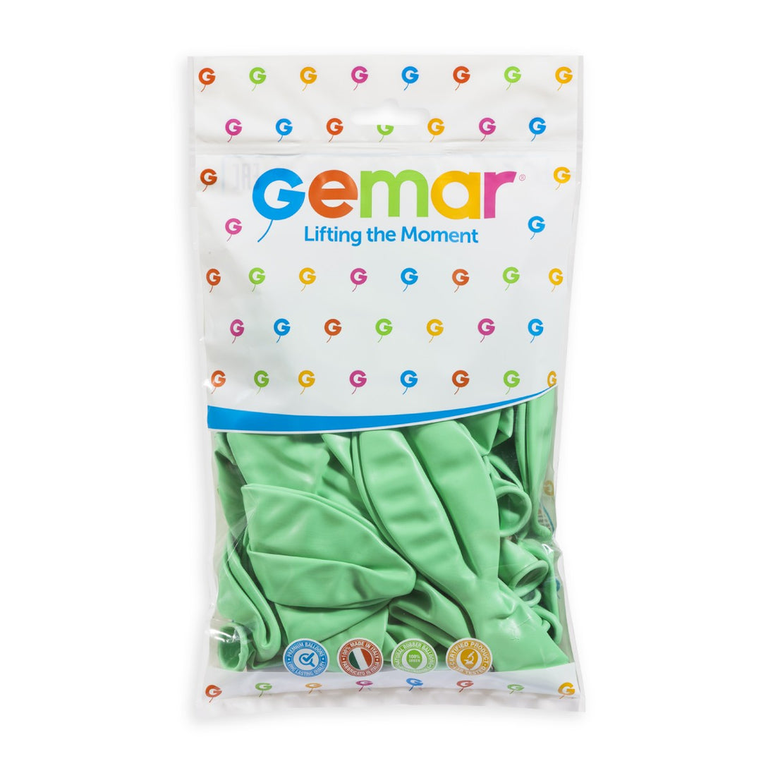 Gemar 19" Mint Green #077 G19 25pcs Round Balloon — Italian store pack original 1200px