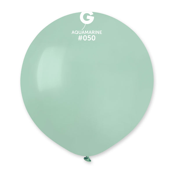 Gemar 19" Aquamarine #050 G19 25pcs Round Balloon — Italian store beauty original 1200px