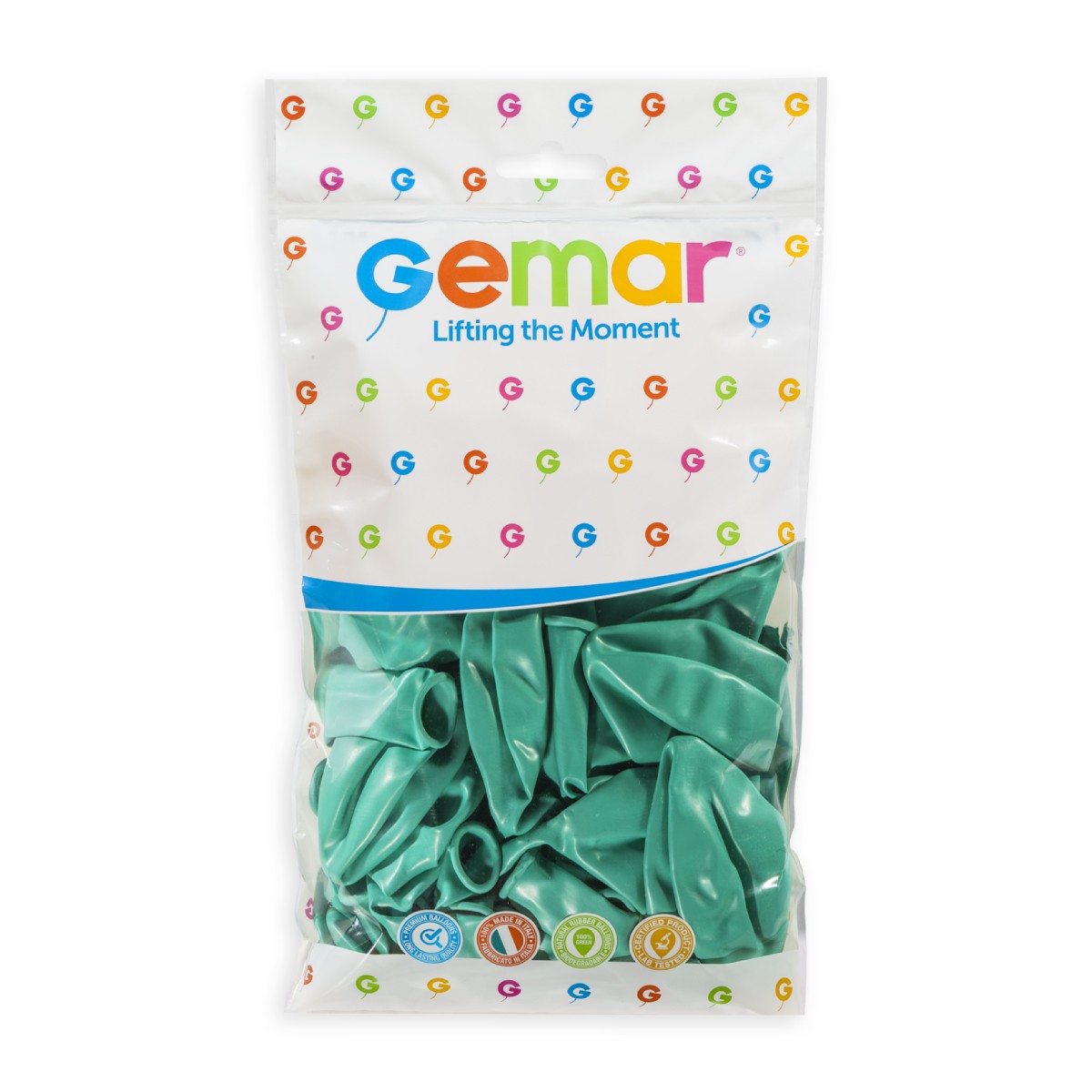 Gemar 19" Aquamarine #050 G19 25pcs Round Balloon — Italian store pack original 1200px