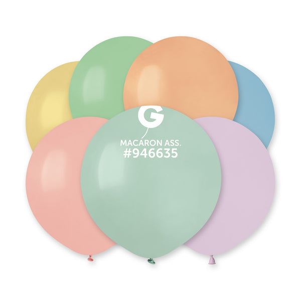 Gemar 19" Macaron Assorted #946635 G19 25pcs Round Balloon — Italian store beauty original 1200px