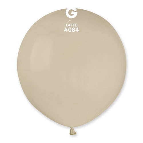 Gemar 19" Latte #084 G19 25pcs Round Balloon — Italian store beauty original 1200px