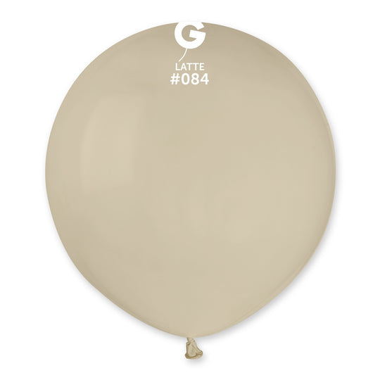 Gemar 19" Latte #084 G19 25pcs Round Balloon — Italian store beauty original 1200px