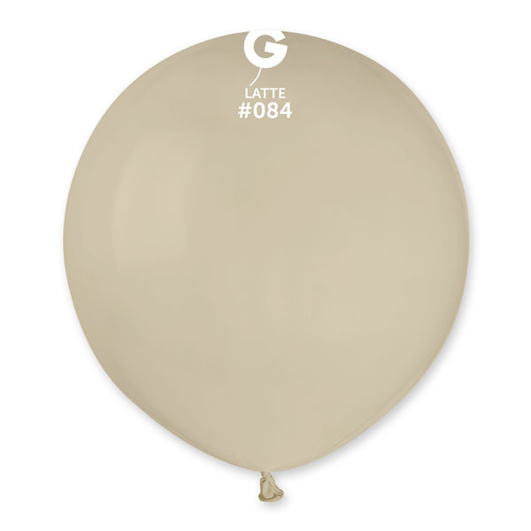 Gemar 19" Latte #084 G19 25pcs Round Balloon — Italian store beauty original 1200px