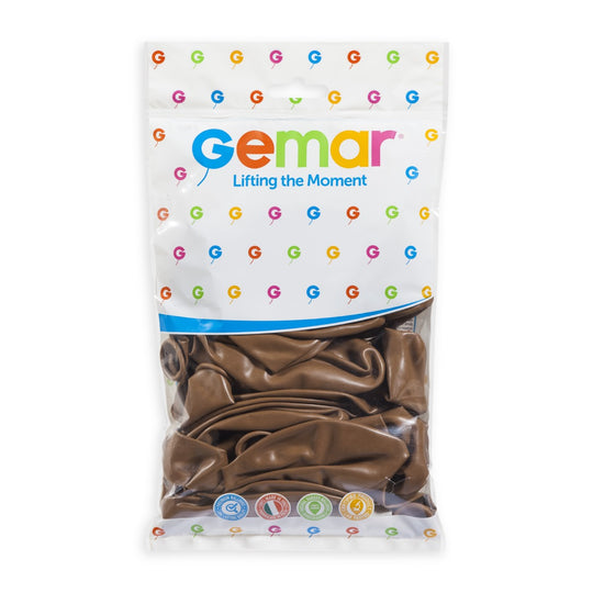 Gemar 19" Mocha #076 G19 25pcs Round Balloon — Italian store pack original 1200px