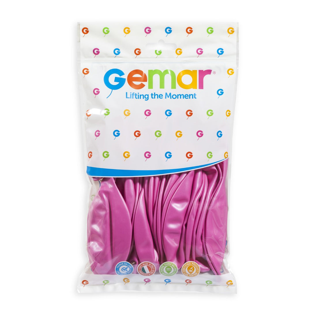 Gemar 19" Metallic Rose #033 GM19 25pcs Round Balloon — Italian store pack original 1200px