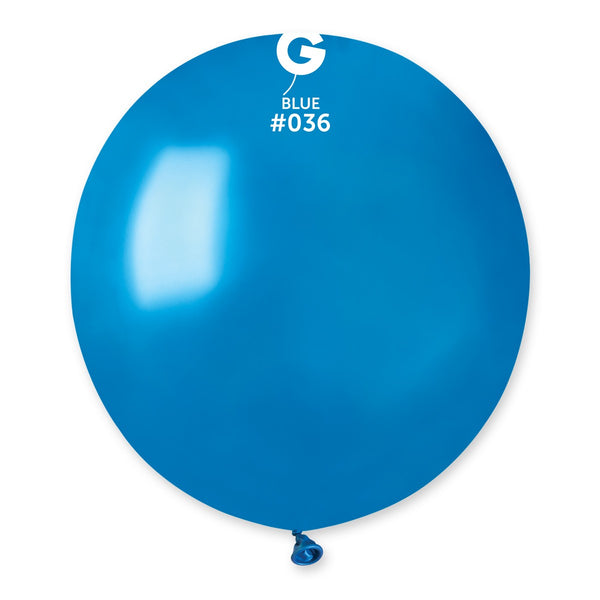 Gemar 19" Metallic Blue #036 GM19 25pcs Round Balloon — Italian store beauty original 1200px
