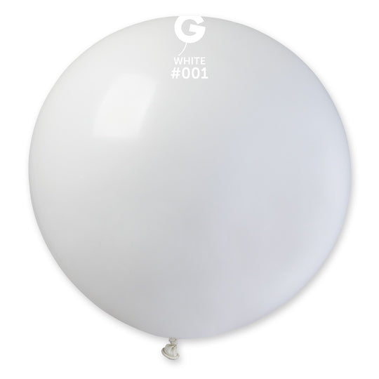 Gemar 31" White #001 G30 1pc Round Balloon — Italian store beauty original 1200px