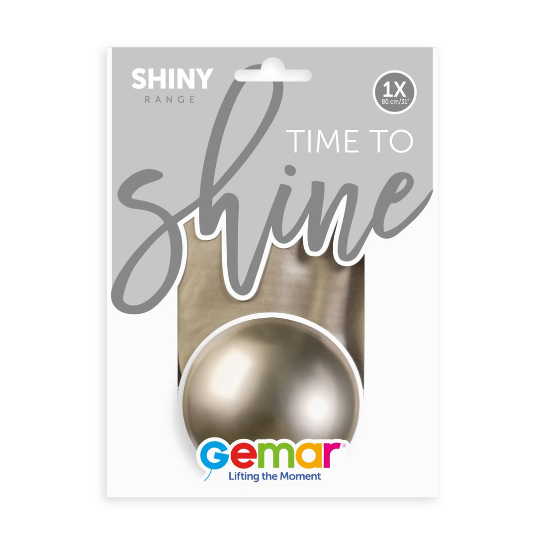 Gemar 31" Shiny Prosecco #085 GB30 1pc Round Balloon — Italian store pack original 1200px