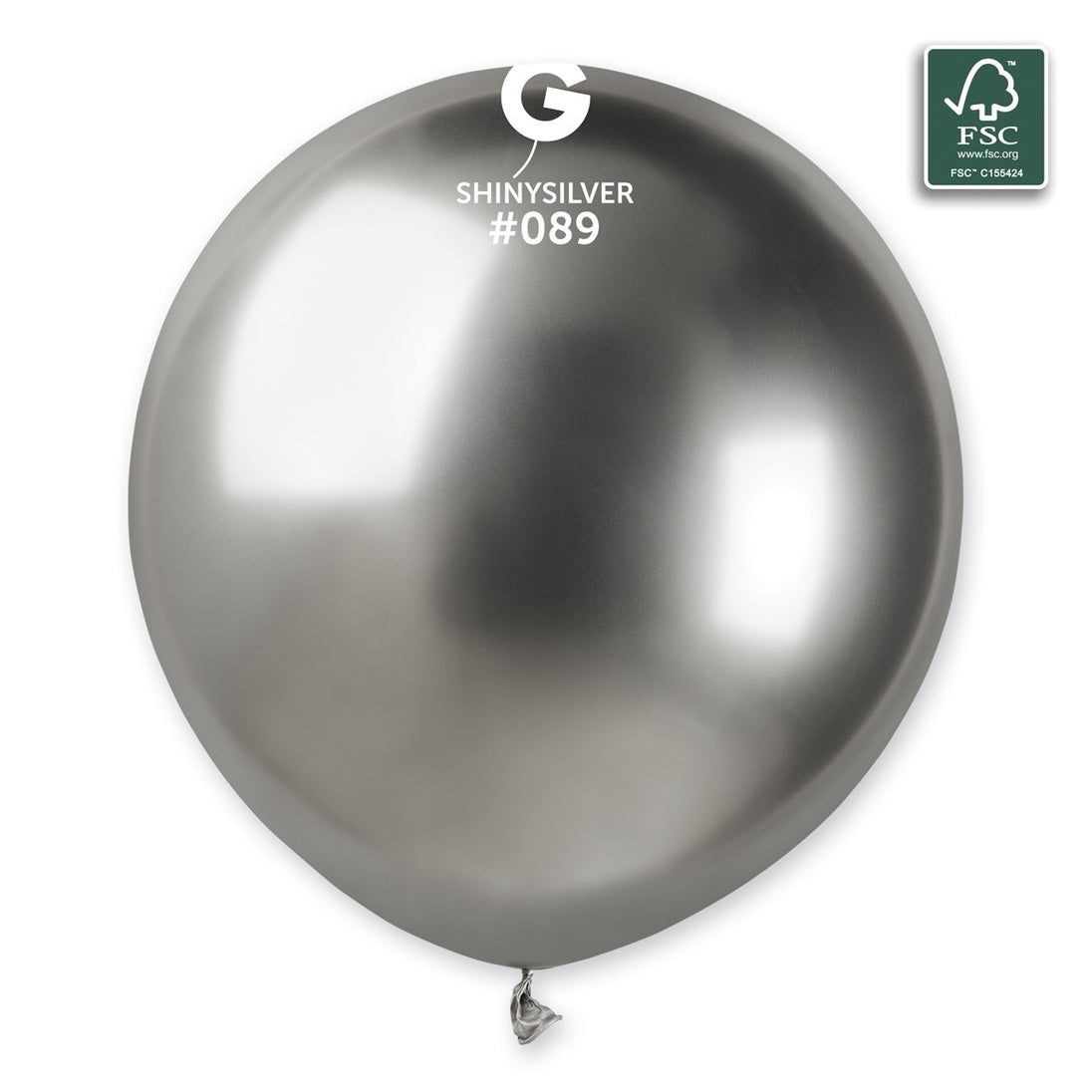 Gemar 19" Shiny Silver #089 GB150 3 3pcs Round Balloon — Italian store beauty original 1200px