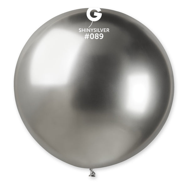 Gemar 31" Shiny Silver #089 GB30 1pc Round Balloon — Italian store beauty original 1200px