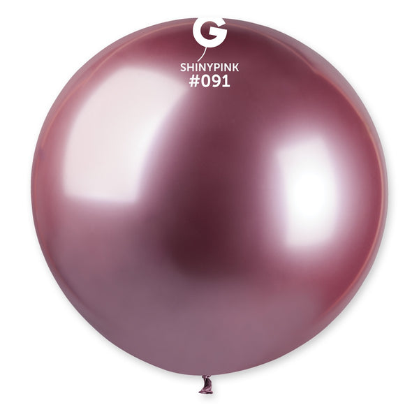 Gemar 31" Shiny Pink #091 GB30 1pc Round Balloon — Italian store beauty original 1200px