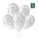 Gemar 13" White / Silver Marble #1255 GS120 50pcs Round Balloon — Italian store beauty original 1200px