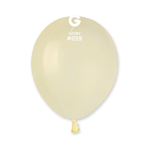 Gemar 5" Ivory #059 A50 50pcs Round Balloon — Italian store beauty original 1200px