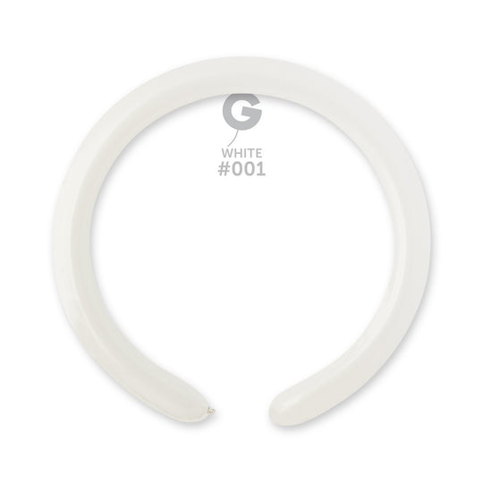 Gemar 2" White #001 D4 100pcs Modelling Balloons — Italian store beauty original 1200px