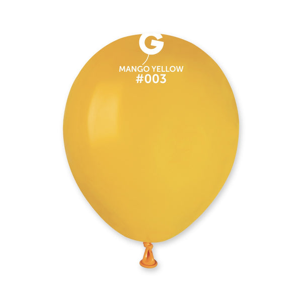 Gemar 5" Yellow #003 A50 50pcs Round Balloon — Italian store beauty original 1200px