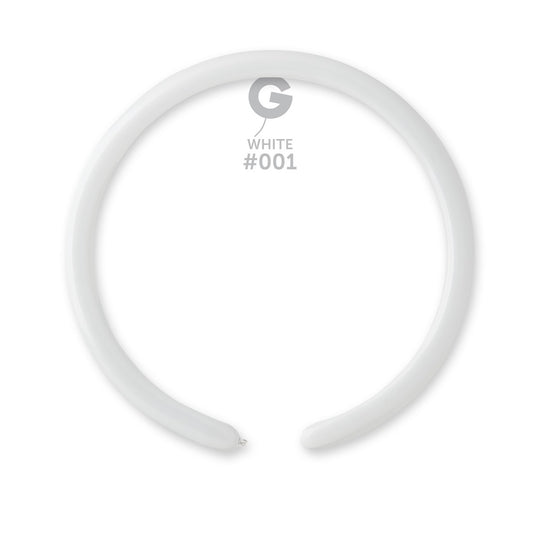 Gemar 1" White #001 D2 100pcs Modelling Balloons — Italian store beauty original 1200px