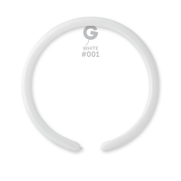 Gemar 1" White #001 D2 100pcs Modelling Balloons — Italian store beauty original 1200px