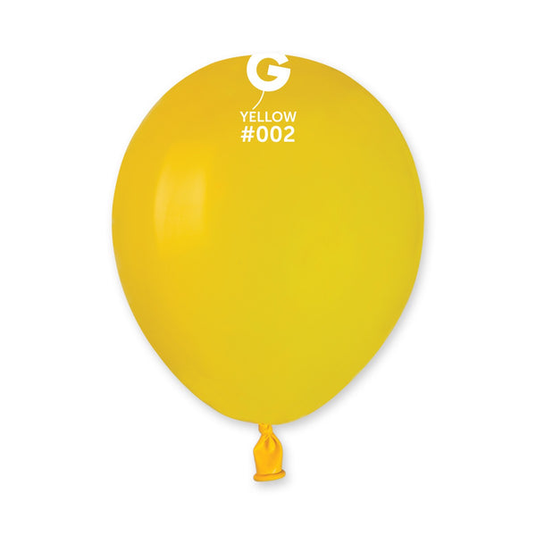 Gemar 5" Yellow #002 A50 50pcs Round Balloon — Italian store beauty original 1200px