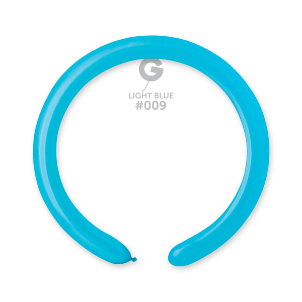 Gemar 2" Light Blue #009 D4 100pcs Modelling Balloons — Italian store beauty original 1200px