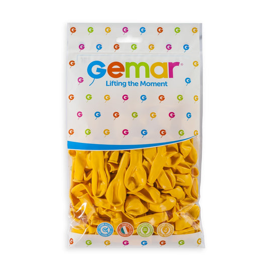 Gemar 5" Yellow #003 A50 50pcs Round Balloon — Italian store pack original 1200px