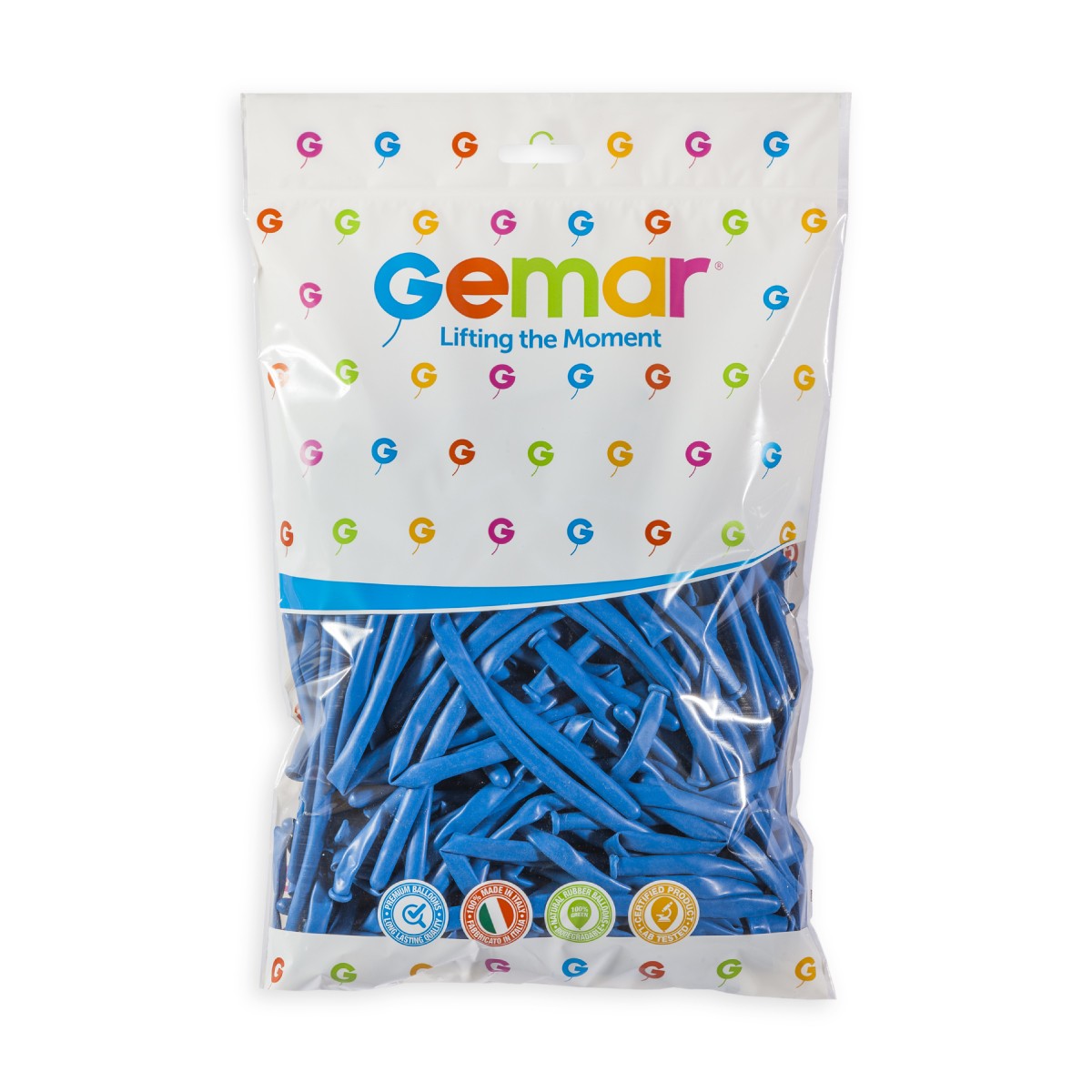Gemar 2" Blue #010 D4 100pcs Modelling Balloons — Italian store pack original 1200px