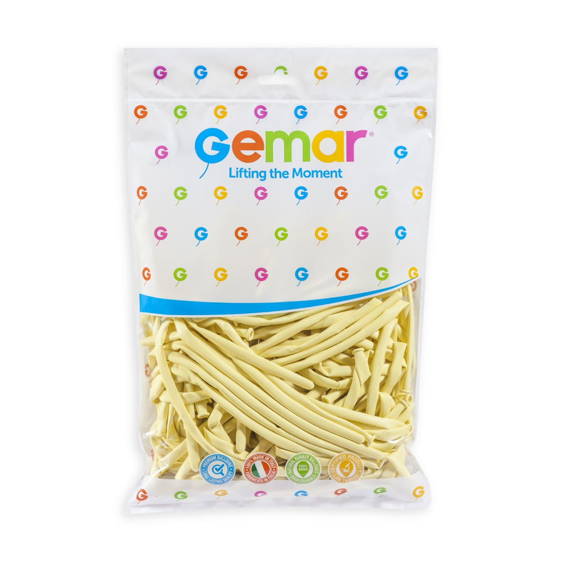 Gemar 2" Ivory #059 D4 100pcs Modelling Balloons — Italian store pack original 1200px