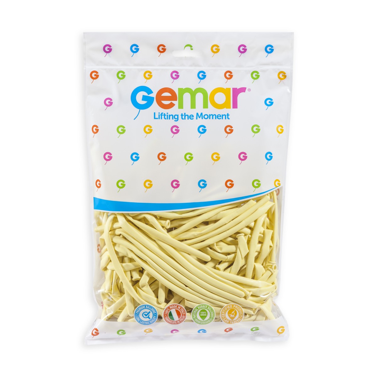 Gemar 2" Ivory #059 D4 100pcs Modelling Balloons — Italian store pack original 1200px
