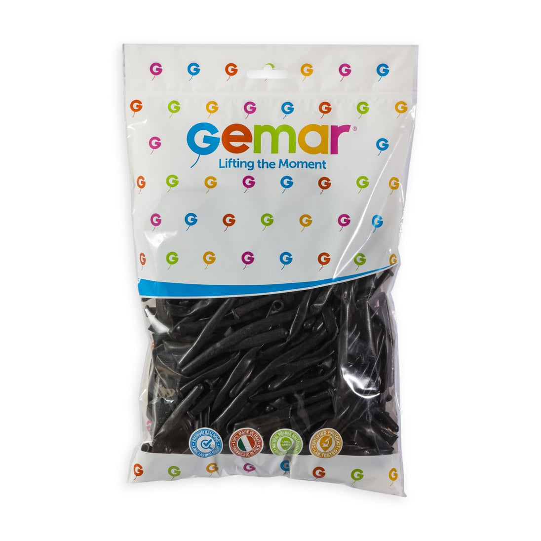 Gemar 2" Black #014 D4 100pcs Modelling Balloons — Italian store pack original 1200px