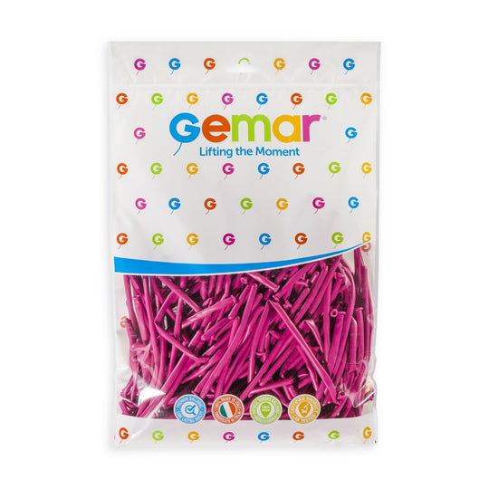 Gemar 1" Fuchsia #007 D2 100pcs Modelling Balloons — Italian store pack original 1200px
