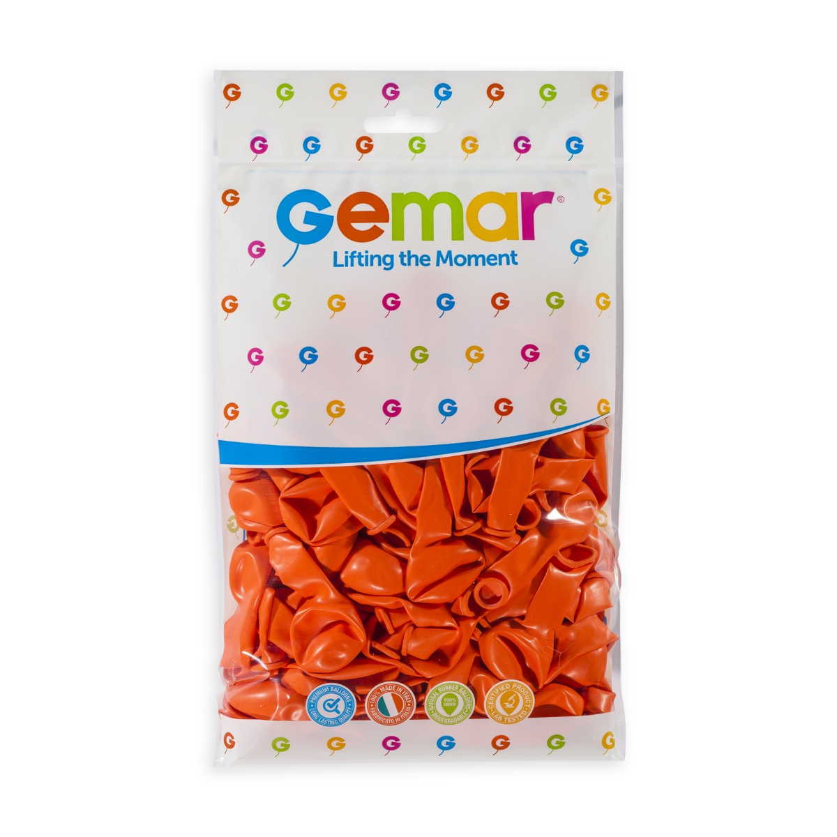 Gemar 5" Orange #004 A50 50pcs Round Balloon — Italian store pack original 1200px