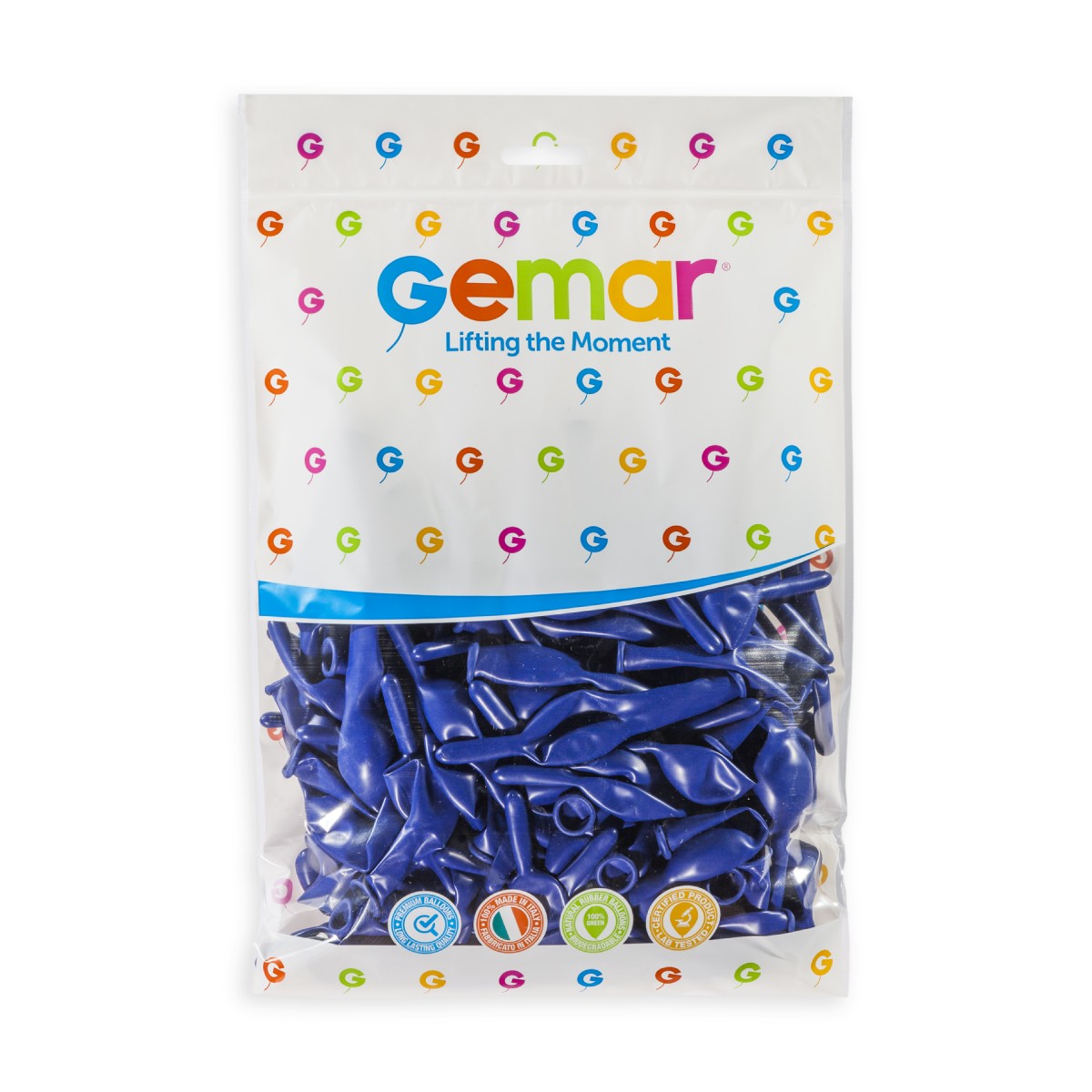 Gemar 6" Royal Blue #046 GL6 100pcs Link Balloons — Italian store pack original 1200px