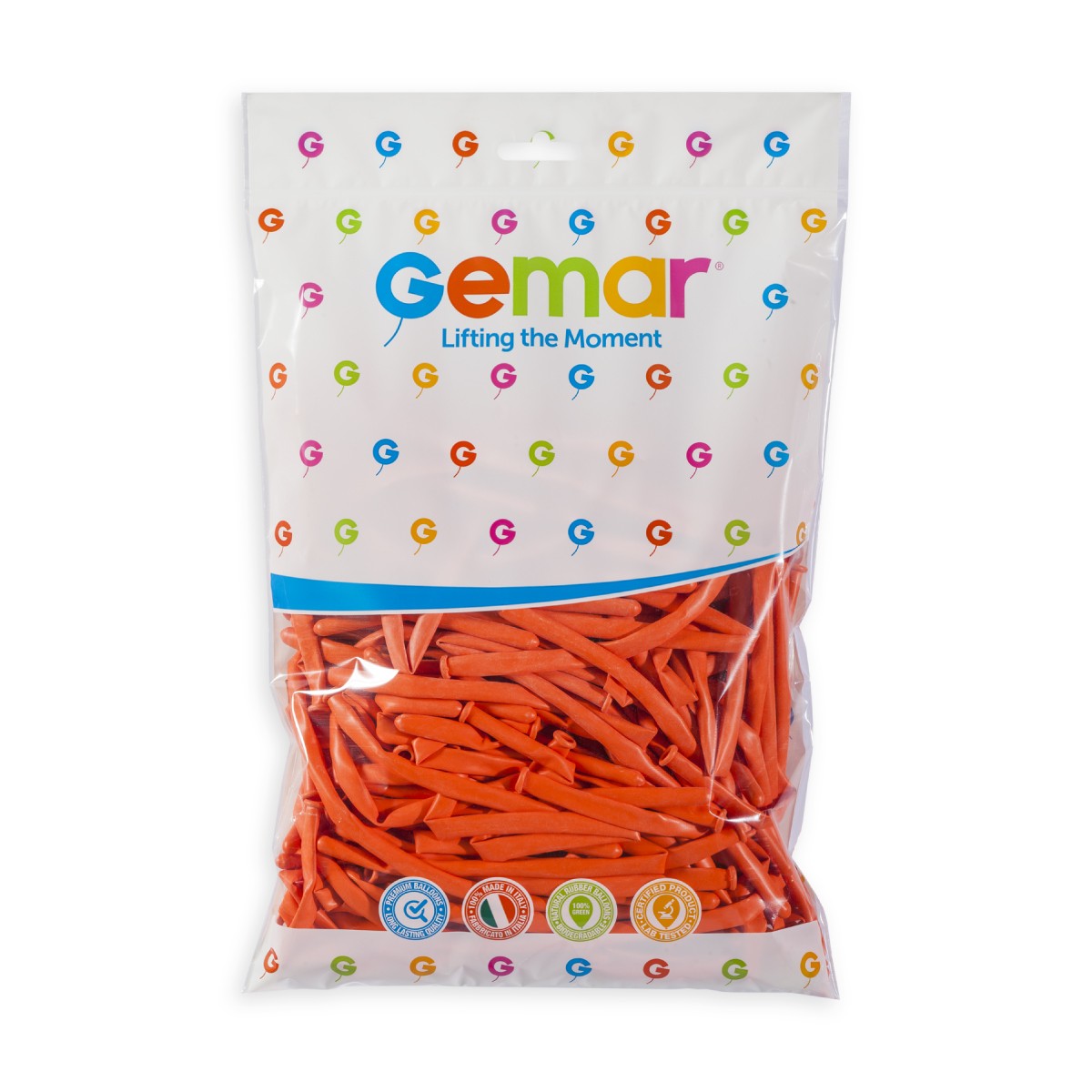 Gemar 2" Orange #004 D4 100pcs Modelling Balloons — Italian store pack original 1200px