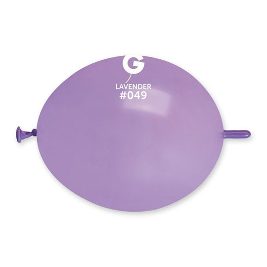 Gemar 6" Lavender link balloon, single inflated balloon
