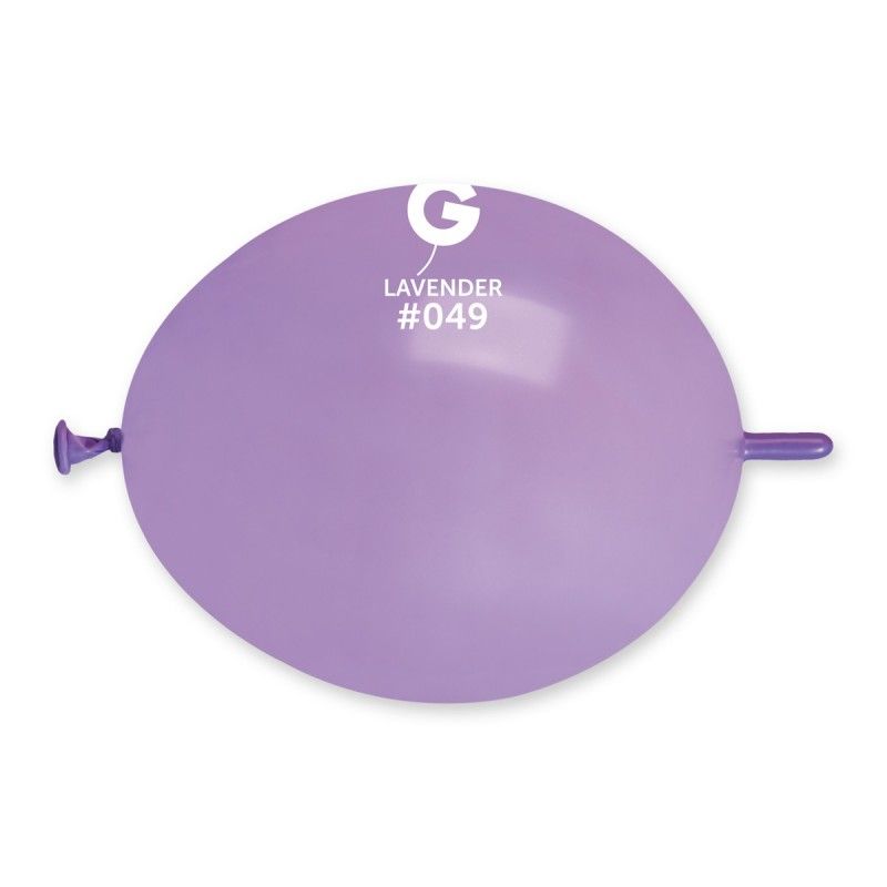 Gemar 6" Lavender link balloon, single inflated balloon