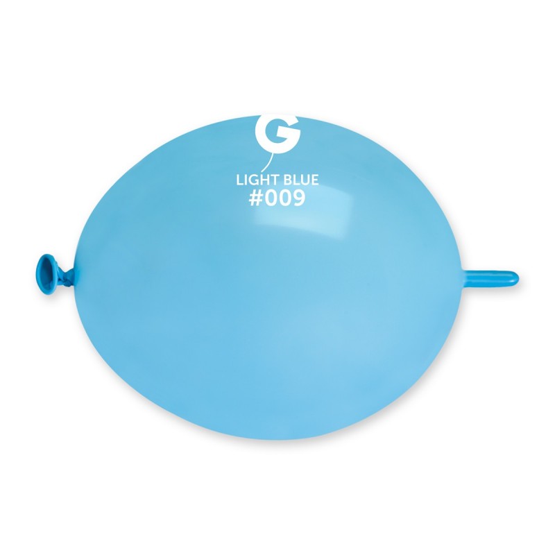 Gemar 6" Light Blue link balloon, single inflated balloon
