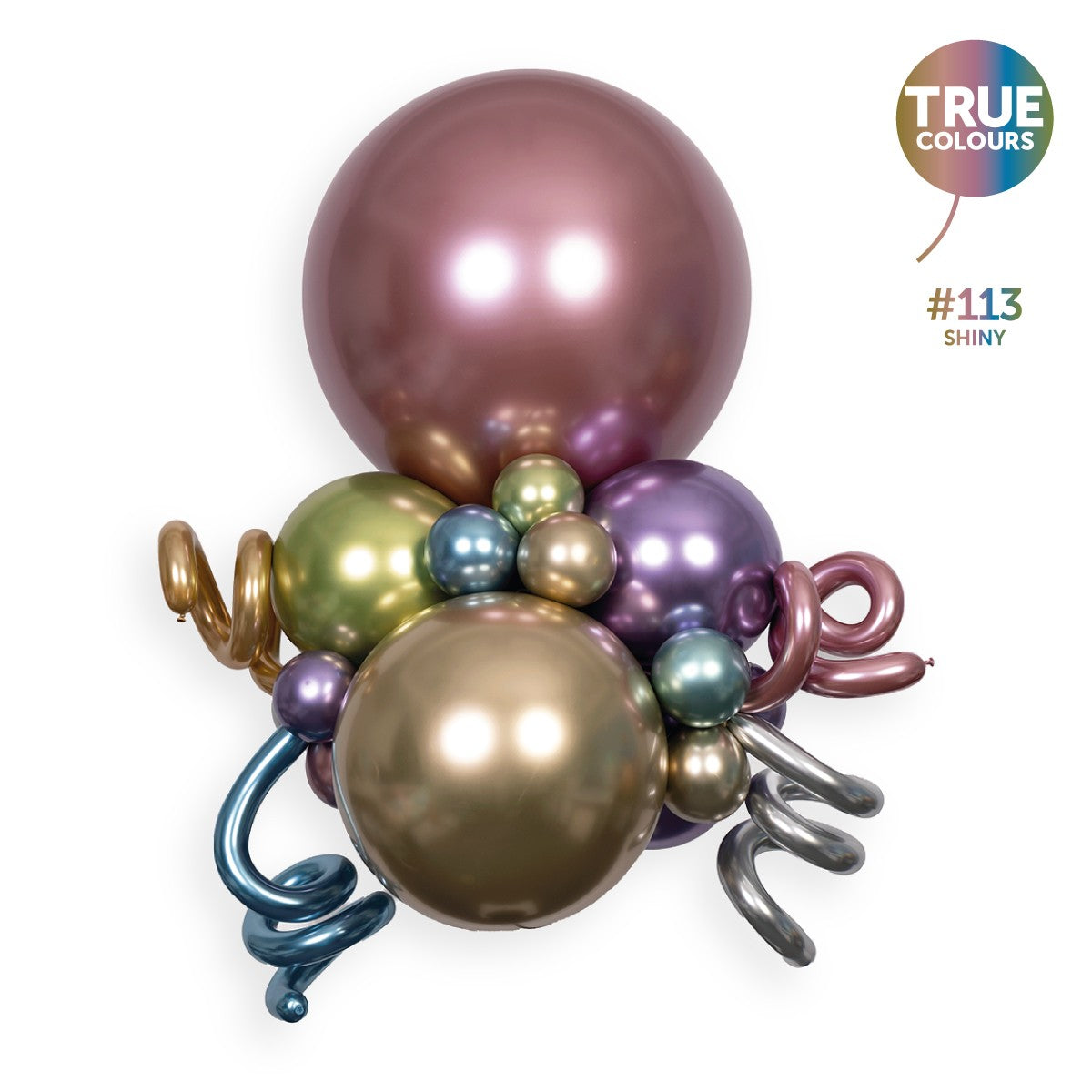 Gemar 5" Shiny Assorted #943320 AB50 50pcs Round Balloon — Italian store TRUE COLOURS bouquet original 1200px